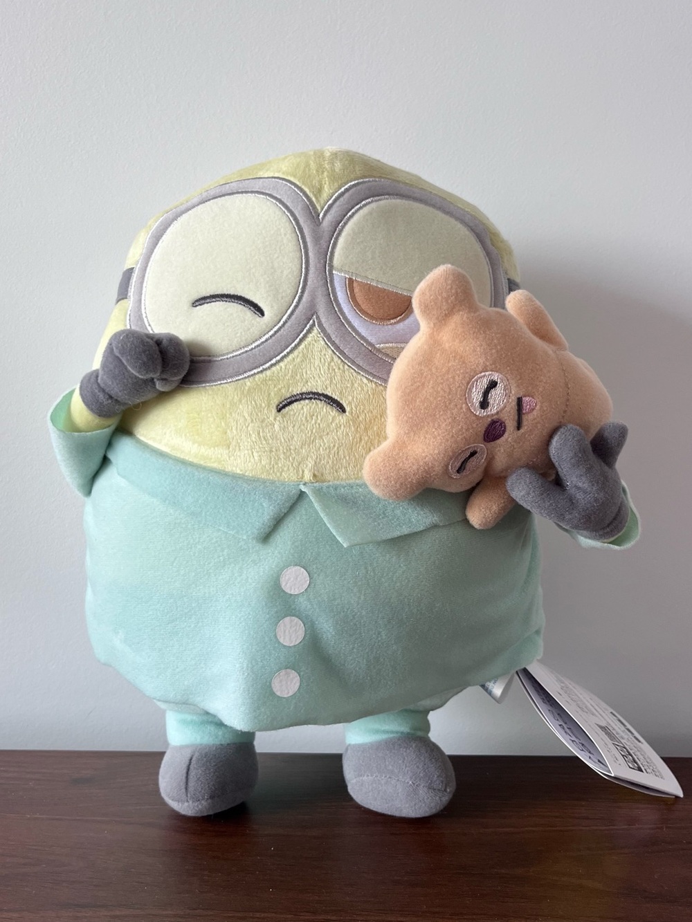 Despicable Me Plush “Bob” Minion with Bear - Mint Green Pajama
